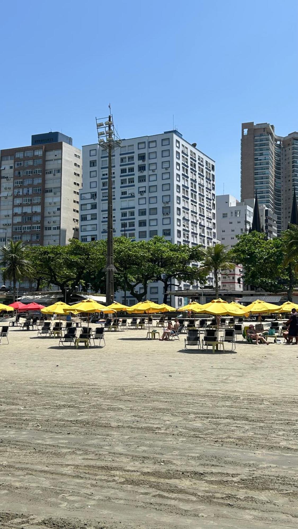 Apartamento Frente A Praia Do Embare Santos Kültér fotó